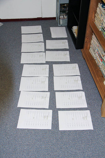 20101130-IMG_2483_800px.jpg (153.51 KiB) 106634 keer bekeken Alle SMD onderdelen hebben we geplakt op een papier met de waarden er naast.